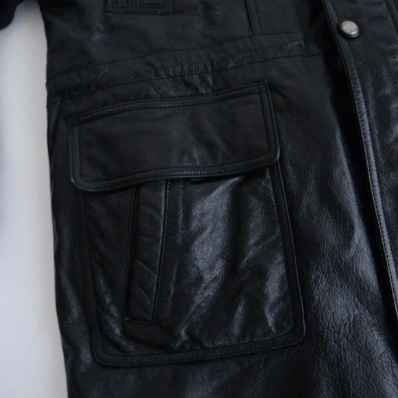 Christopher Rand Black Leather Zip-Up – Size Medium - Picture 8 of 14